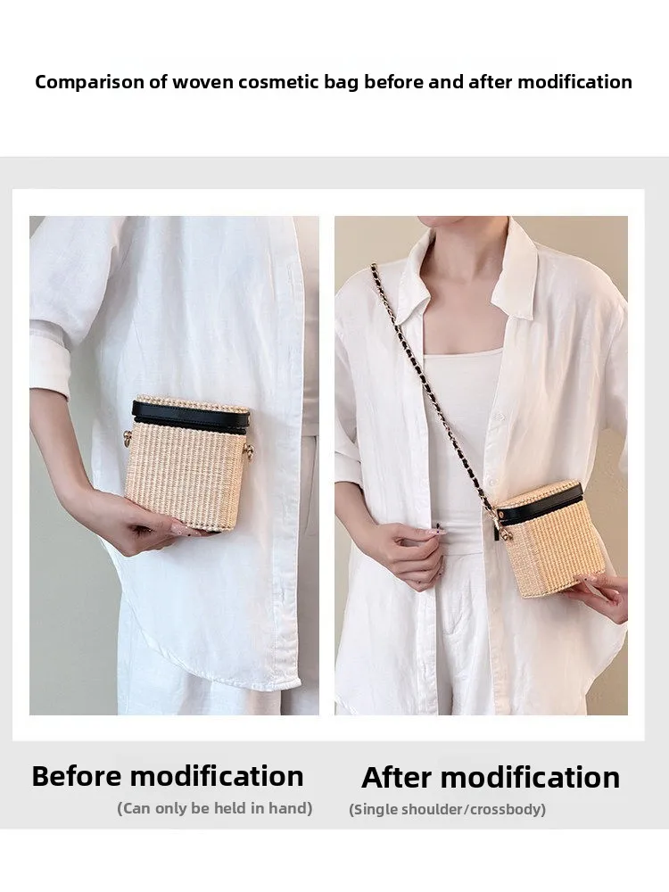 Handmade Decorative Chain for  Makeup Bag Straw Woven Bag Transformation Chain Accessory Chinese Craftsmanship
