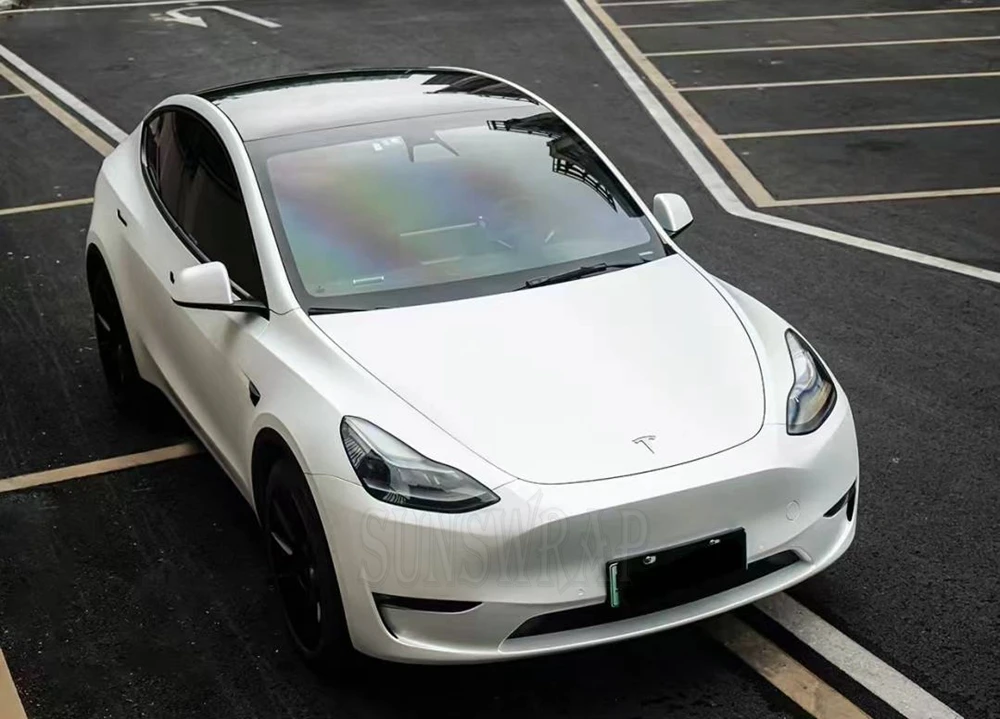 New Matte Satin Pearl White Vinyl Film Car Wrap Foil Sticker Vehicle Wraps Console Computer Phone Cover Skin 5x59ft/roll