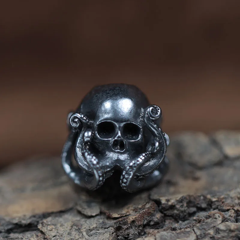 Skull Head Octopus Brass Knife Beads Outdoor EDC Umbrella Rope Pendants DIY Paracord Bracelets Accessories Lanyard Punk Hangings