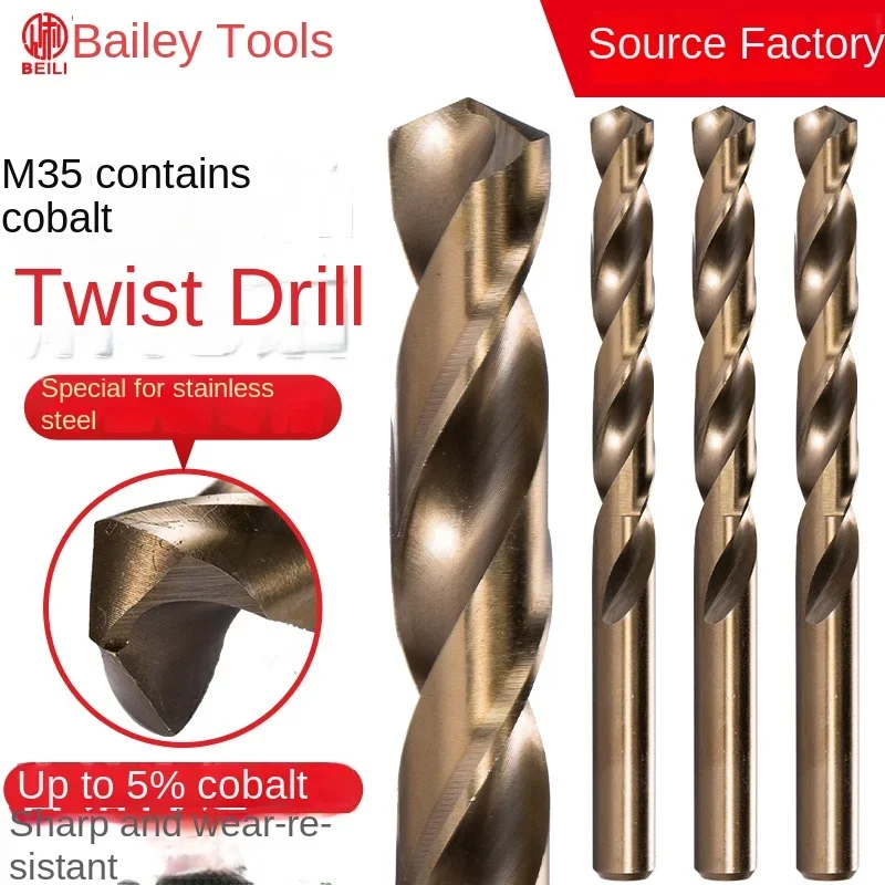 14mm series M35 Cobalt Straight Shank Twist Drill Stainless Steel Metal Iron Aluminum Alloy Perforated Twist Drill hss Wholesale