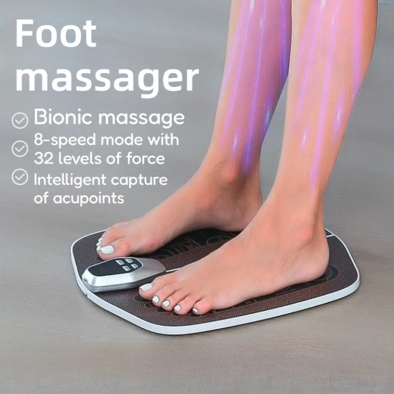 

Беспроводной портативный складной бионический массажер для ног с низкочастотной терапией, легкое интеллектуальное устройство для массажа стоп