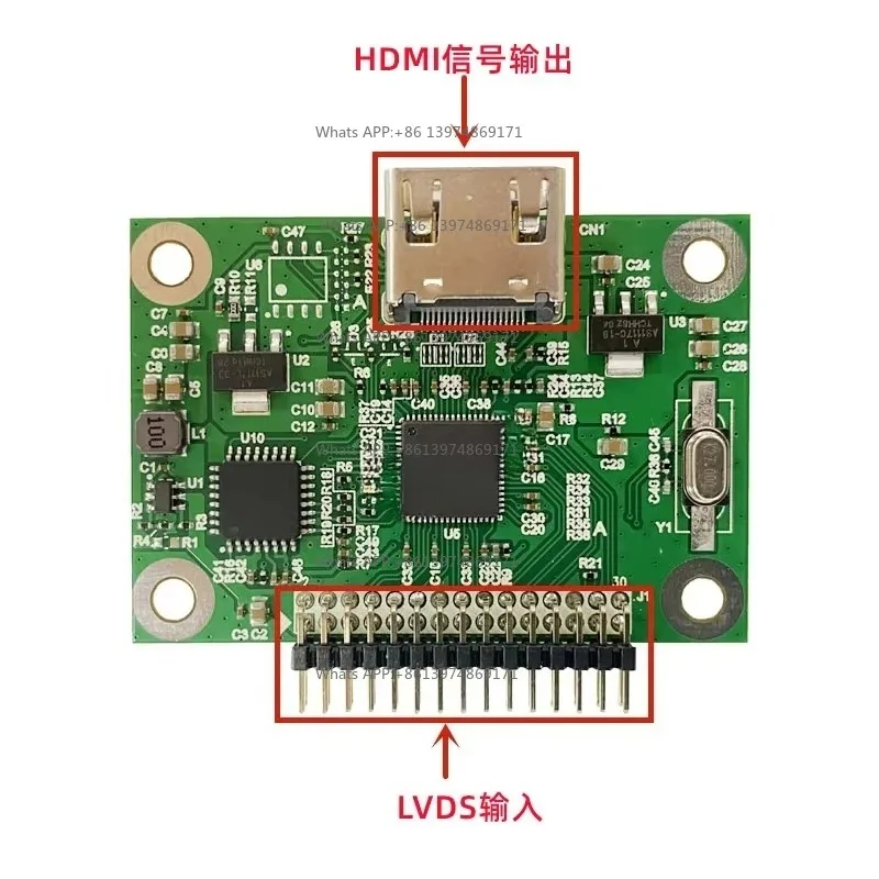 LVDS to HDMI Adapter Board LVDS Dual 8 Input to HDMI Output Support 1080P Resolution