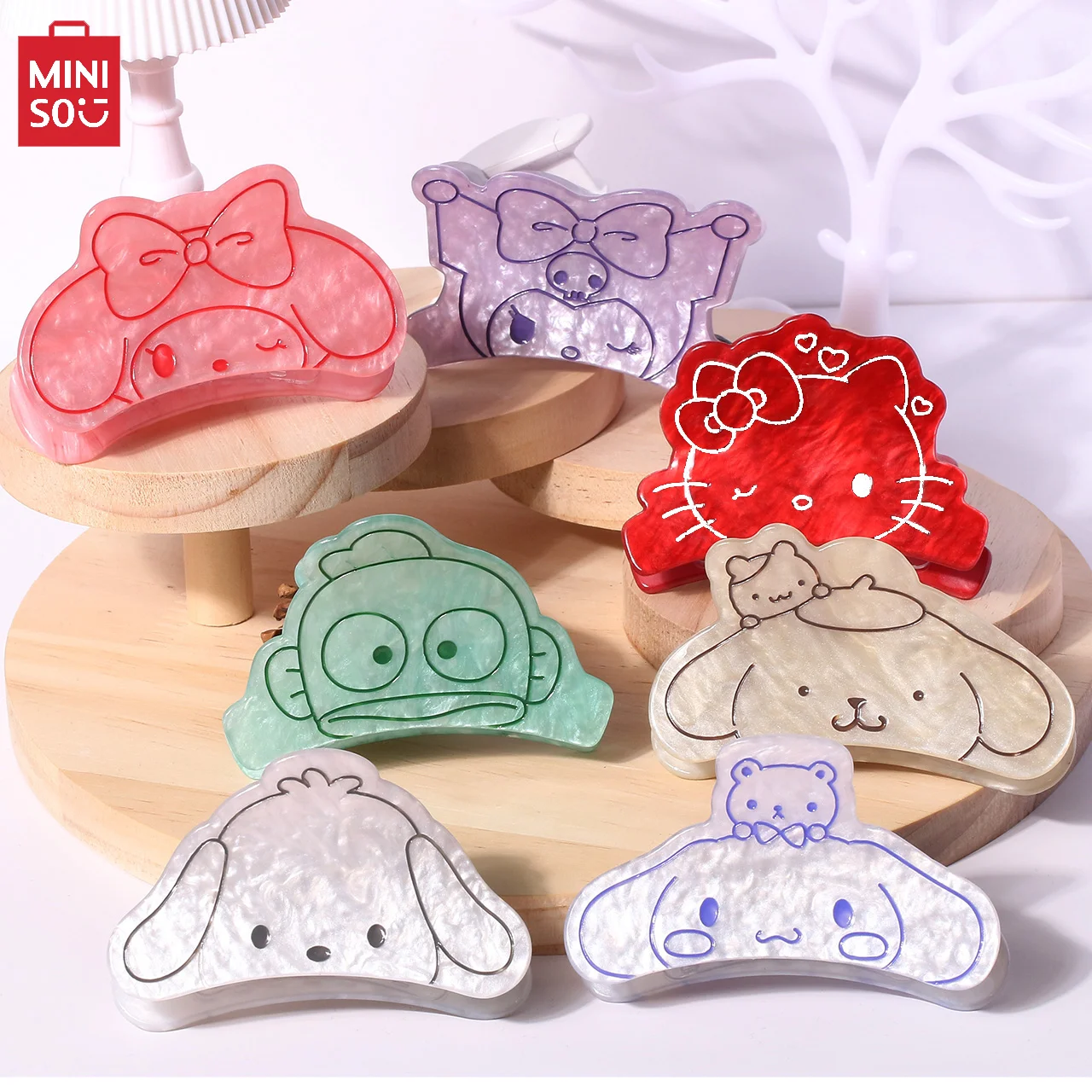 Miniso Anime Cartoon Hair Claw Clip Cute and Charming Festival Party, Valentine's Day Gift, Dress up Accessories