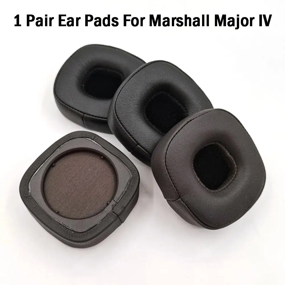 Almohadillas suaves para auriculares, funda de cojín de espuma de repuesto para Marshall Major IV, 1 par