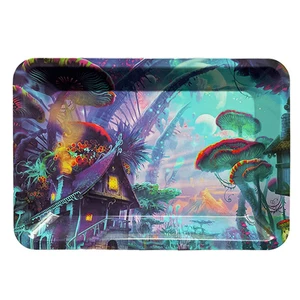 Tobacco Metal Rolling Tray, Cigarette Smoking Accessories, Herb Tinplate Plate, Grinder Tools, Vários Designs, 18x 12.5cm 10 principais vendas bandeja de raw - №8