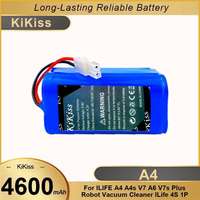 High Compatibility For Ilife A4 A4s V7 A6 V7s Plus Robot Vacuum Cleaner 4S 1P Full Capacity 4600Mah Battery