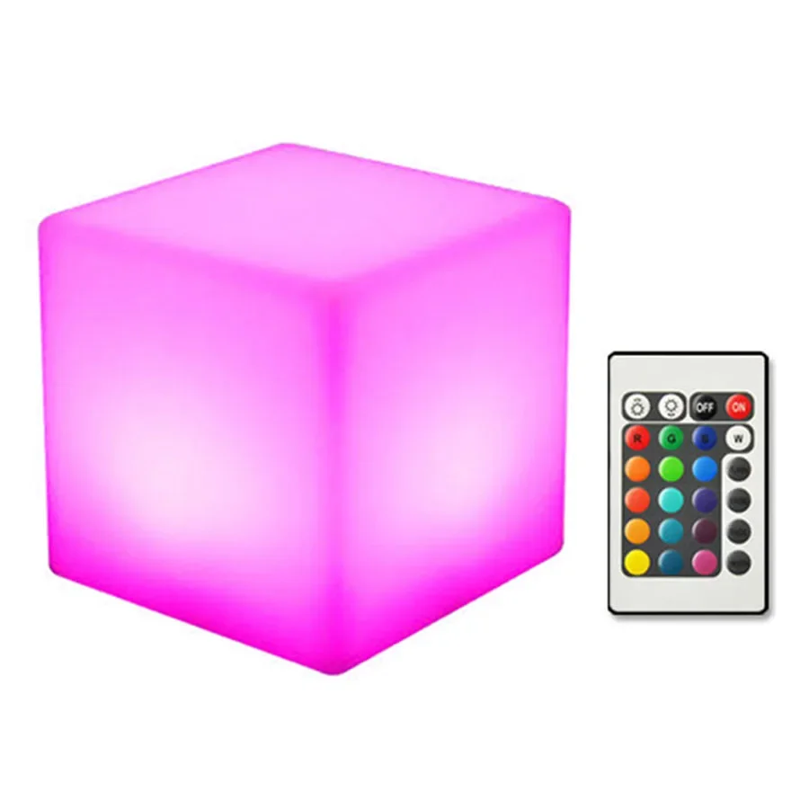 

16 цветных кубиков RGB с подсветкой, светодиодный ночник-куб на батарейках AAA для детей Tesseract Cosmic Cube, прикроватная лампа для настроения с пультом дистанционного управления