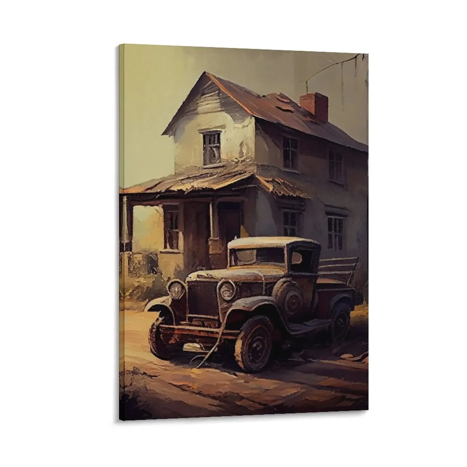 

Paint of old , vintage car. Classic T-Shirts, Canvas Painting house decoration wall decor wall decoration painting