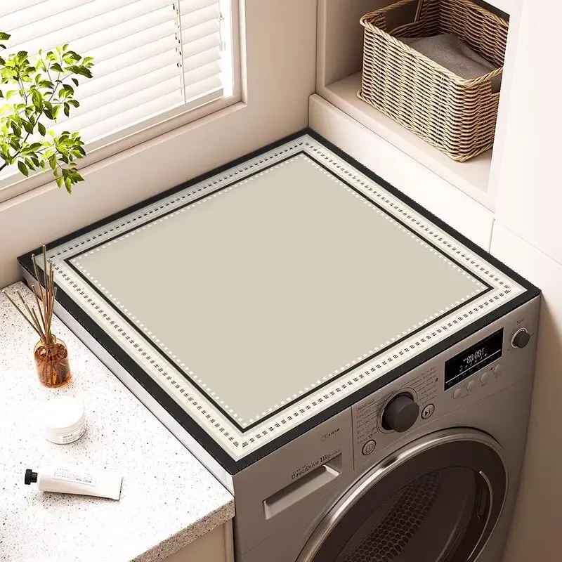 Bedside table mat waterproof and anti-scalding leave-in desktop countertop protective mat washing machine dust cover