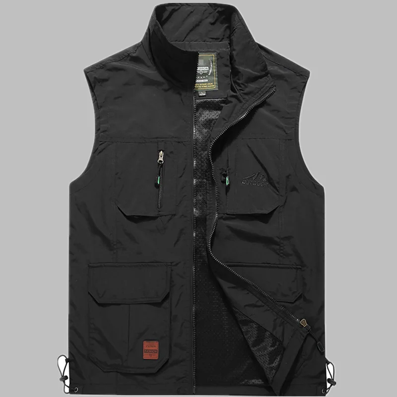 Men's Multi Pocket Quick Drying, Waterproof, and Scratch Resistant Multi-functional Outdoor Loose Size Casual Fishing Vest