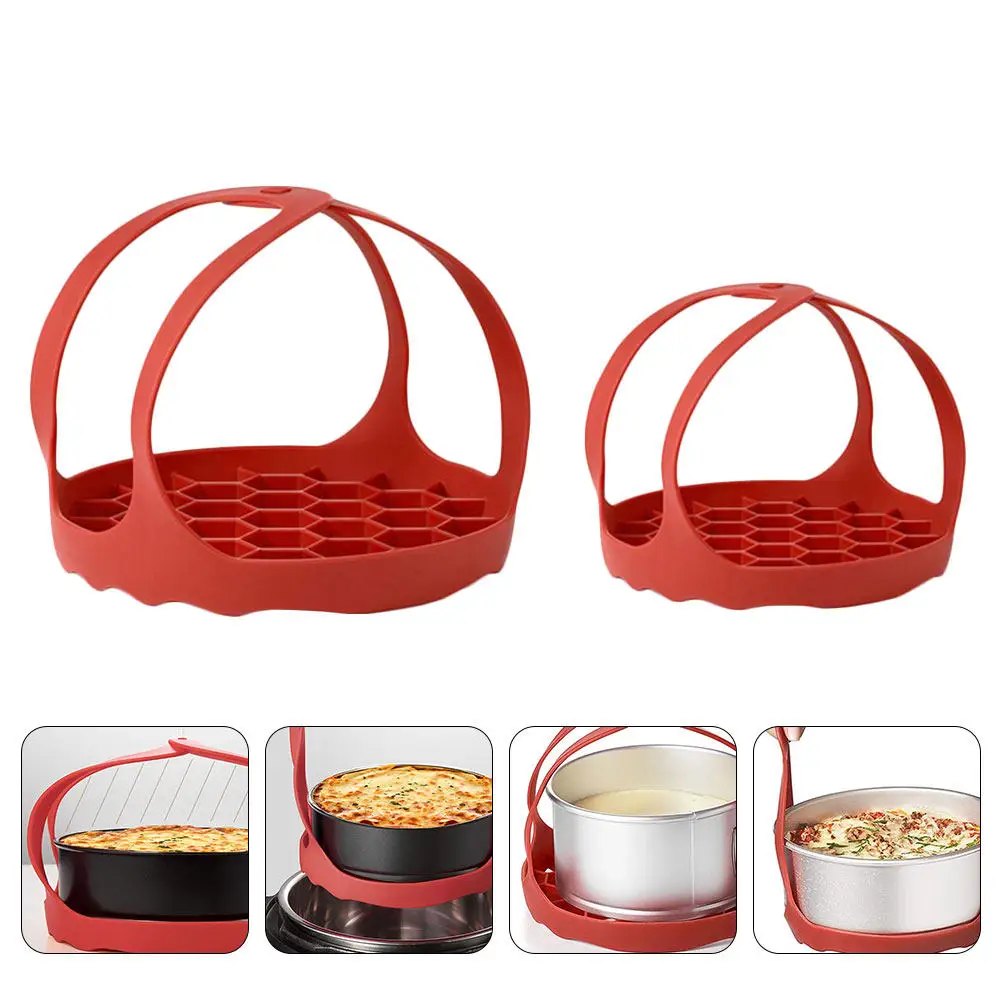 2Pcs Egg Steamer Silicone Rack Single Layer Steamed Food Cooker Sling Heat Resistant Kitchen Cooking Tools