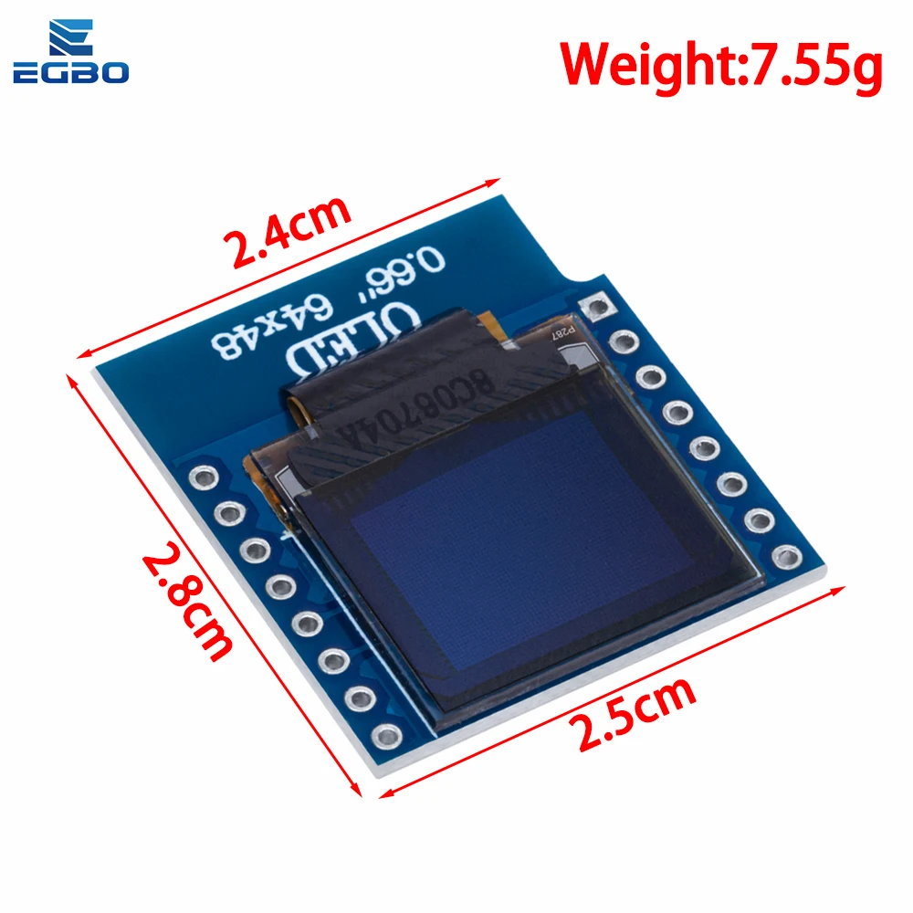 0.66 Inch Oled Display Module Voor Wemos D1 Mini Esp32 Module Arduino Avr Stm32 64X48 0.66 "Lcd-Scherm Iic I2c Oled