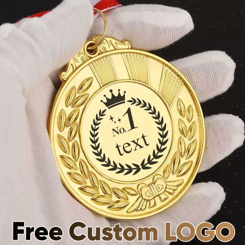Medals for Competition Blank Medal Sports Medals Game Trophy Gold Silver Bronze Sports Souvenir Medals With Ribbon Free Print