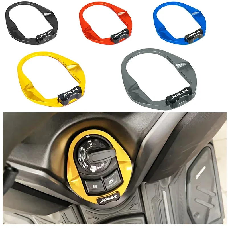 Motorcycle Accessories Electric Door Lock Trim Cover Door Striker Lgnition Switch For Yamaha XMAX300 XMAX 300 2023 2024 2025