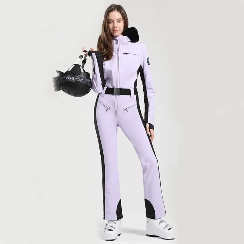 Conjunto de esqui snowboard para mulheres, roupas de neve, roupa quente, windproof, impermeável, fêmea, exterior, equipamento de esqui, inverno, novo, 1 pc