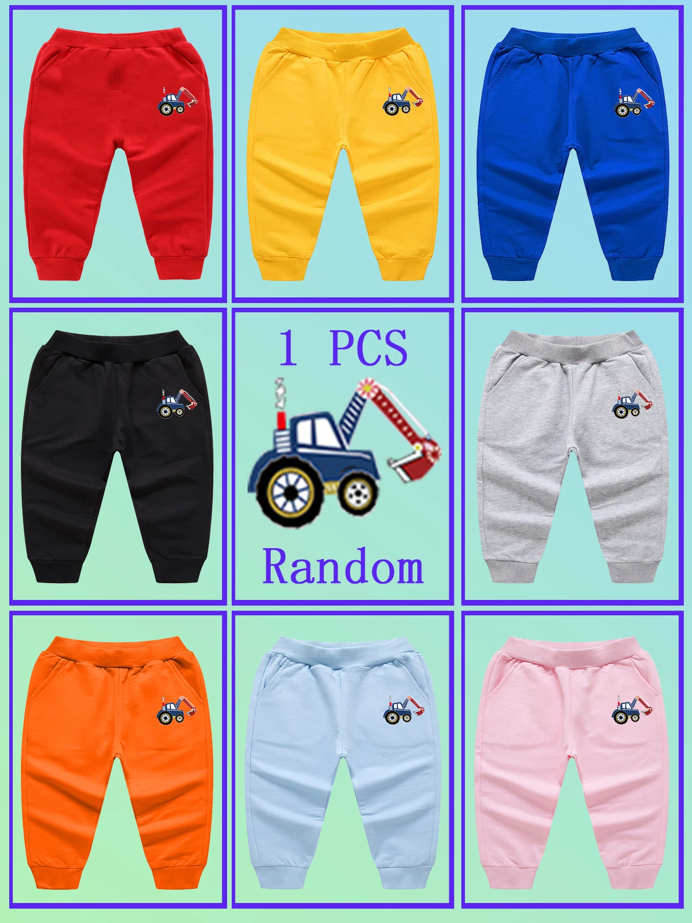

Hot-Selling Children's Pants, 1 PCS Random Casual Excavator Pants, Autumn Boys/Girls Student Pants Outdoor Enfant Sports Trouser