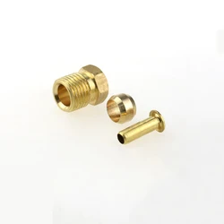 4mm 6mm 8mm OD Brass Compression Ferrule Tube Pipe Fitting Connector Adapter Nut Ferrule Ring For Oil Lubrication System