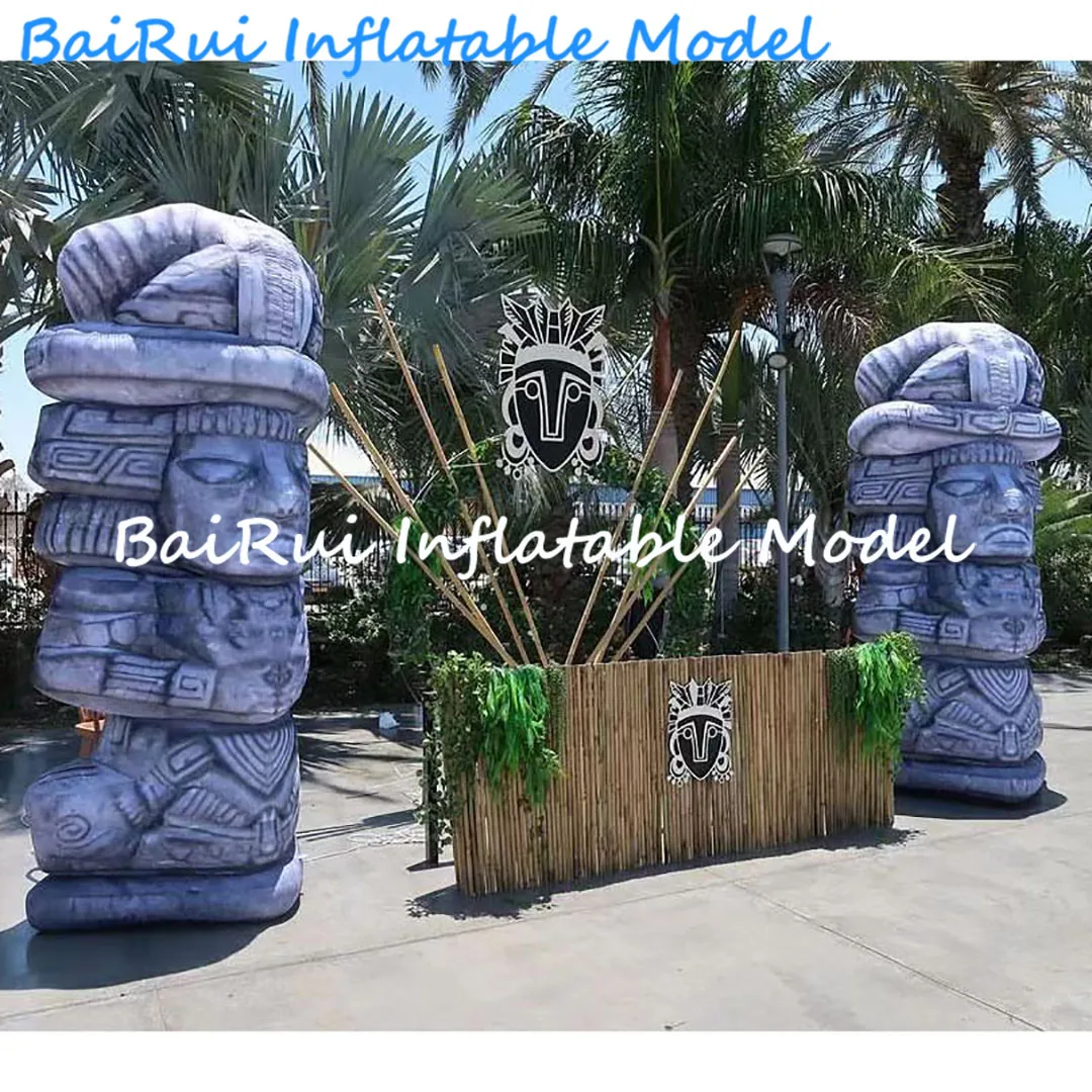 Giant Inflatable Stone Statue Air Blow Creative Outdoor Decoration Props for Theme Event Music Festival Decor Advertising