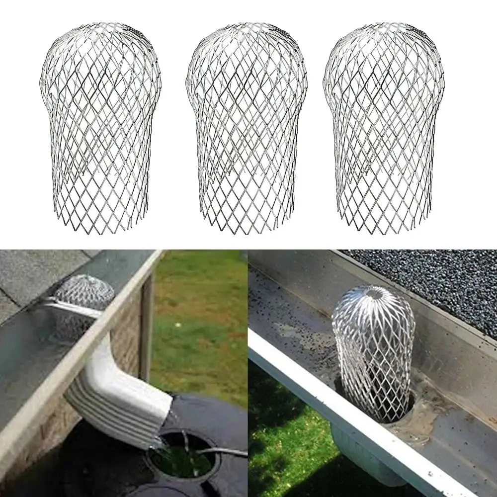 Downpipe Strainer Roof Floor Drain Leaf Debris Trap Anti-blocking Gutter Guard Balcony Drainage Cover Drainage Plumbing Fitting