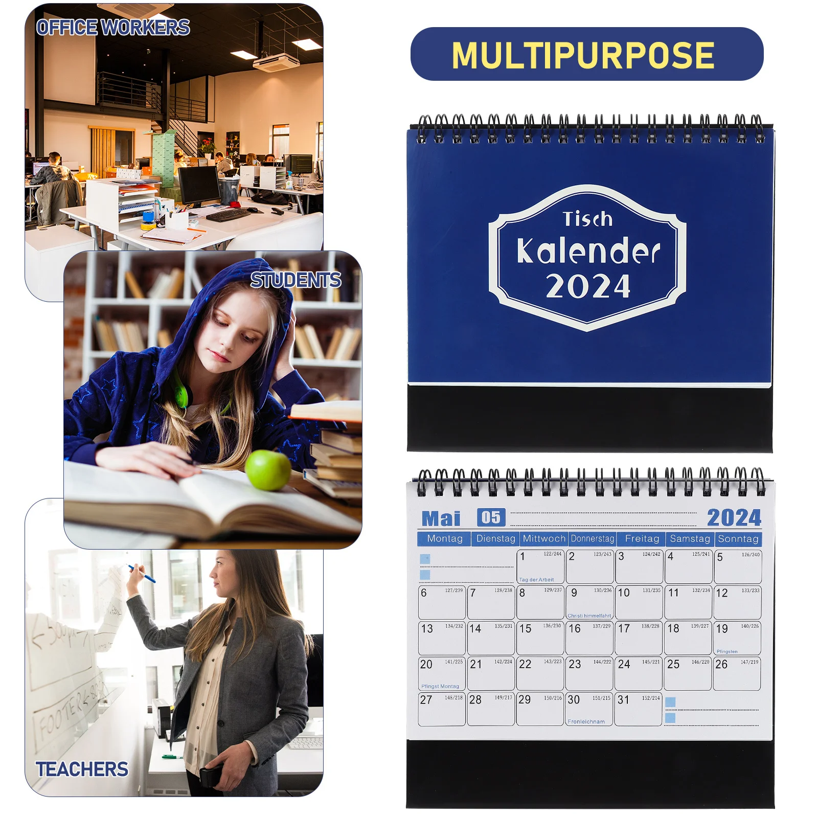 ปฏิทินตั้งโต๊ะ ปฏิทินกระดาษตกแต่ง ปฏิทินรายเดือน สำนักงาน นักเรียน บ้าน การศึกษา ใช้ในชีวิตประจำวัน อุปกรณ์ตกแต่งบ้าน