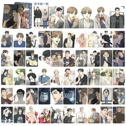 56Pcs/Set Korean Manhwa Magic Mo Zhou Laser Lomo Card Zhou Zaijing Cartoon Mini HD Photocard Cosplay Gift Photo Card Collect