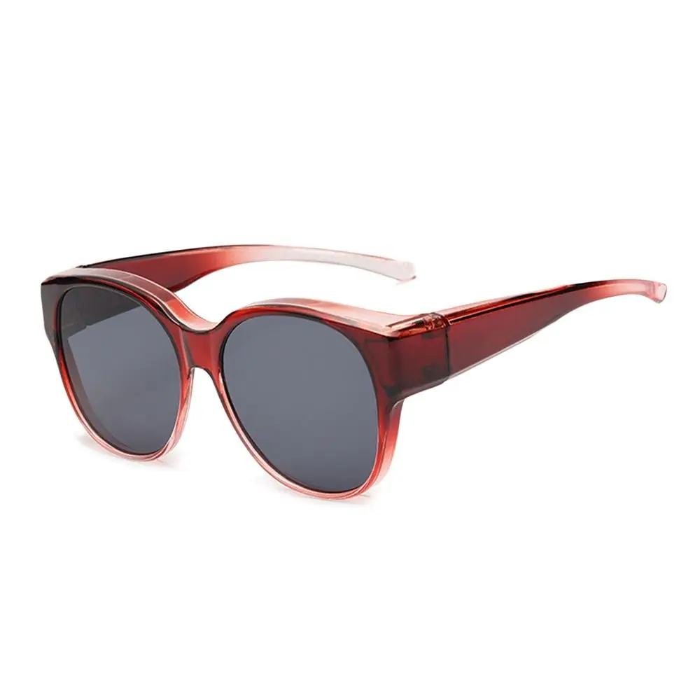 Fashion UV Protection Driving Sunglasses Round Frame Y2K Fit Over Sunglasses Retro Black Shades for Women Men