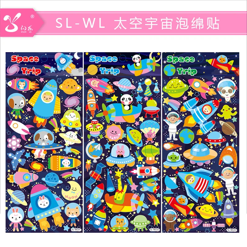 1pcs DIY Colorful constellation spacecraft kawaii Stickers Diary Planner Journal Note Diary Paper Scrapbooking Albums PhotoTag