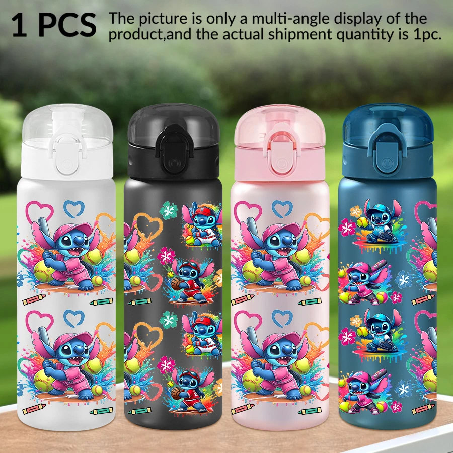 

1Pc Disney, Stitch, Color, Pattern 26oz Plastic Water Bottle, Outdoor Sports Water Cup Birthday/Homecoming Gift