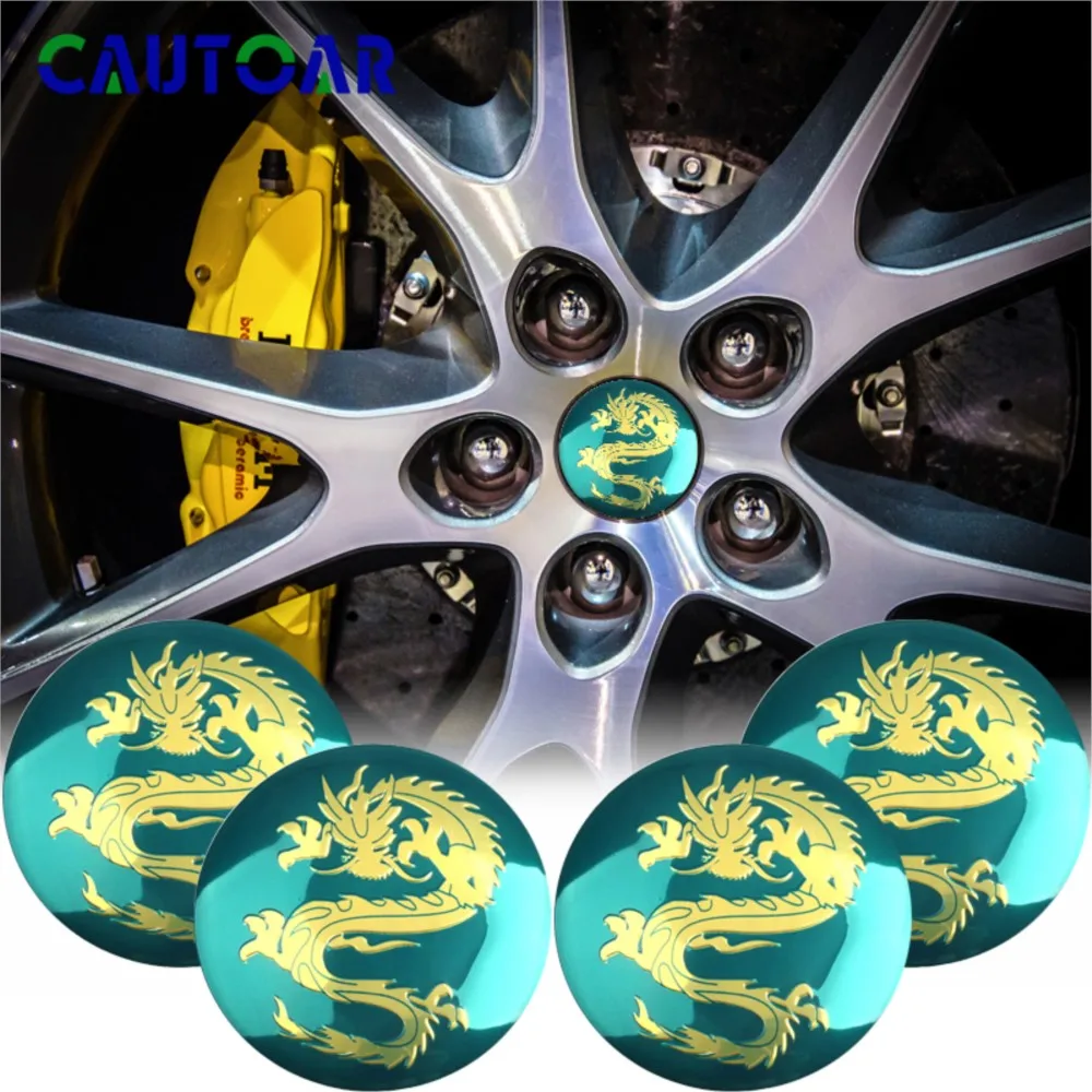 

4PCS 56/60MM Car Wheel Center Hub Caps Dragan Badge Cover Sticker For BMW Opel Benz Audi Renault Volvo Volkswagen Toyota Seat KN