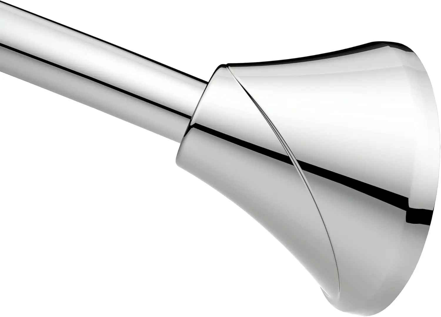 

No Drill Curved Shower Curtain Rod, Adjustable Spring Tension Design for Bathroom, Chrome Finish