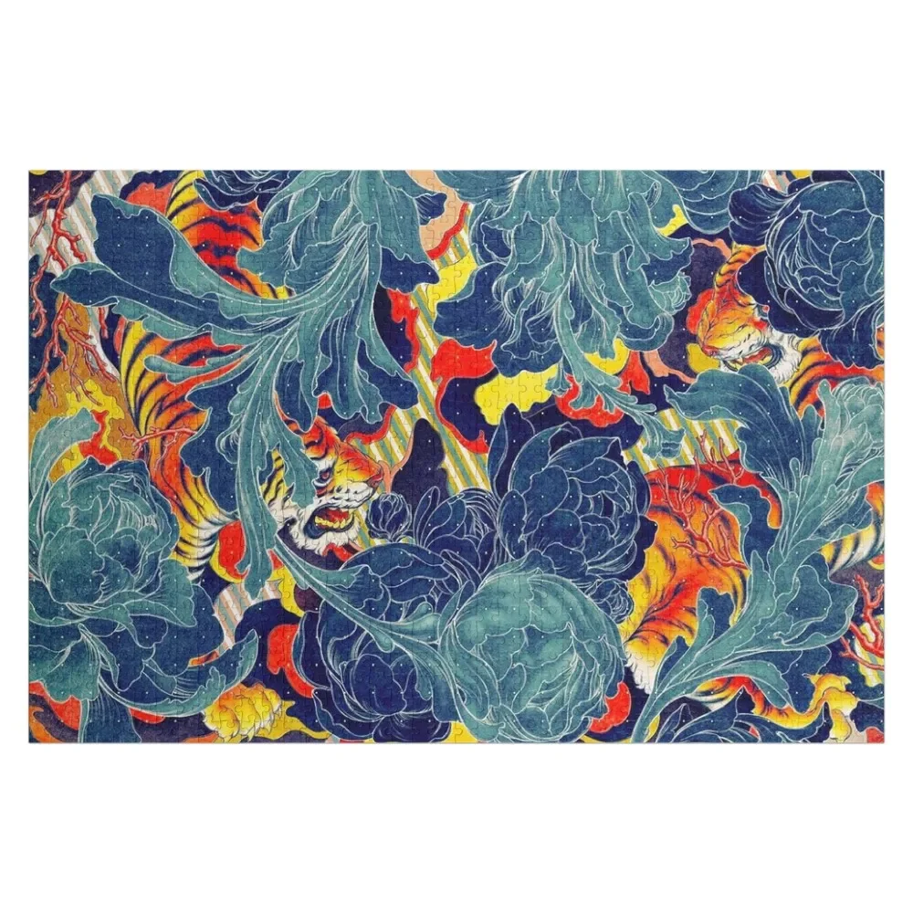 

James Jean Red Tiger Jigsaw Puzzle Custom Gift Personalized Wooden Adults Puzzle