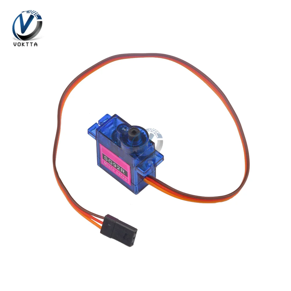 Servo SG92R blu 180 ° in fibra di Nylon Gear Smart Electronic RC Mini Micro Classic Servo per aerei RC modello di aereo ad ala fissa RC
