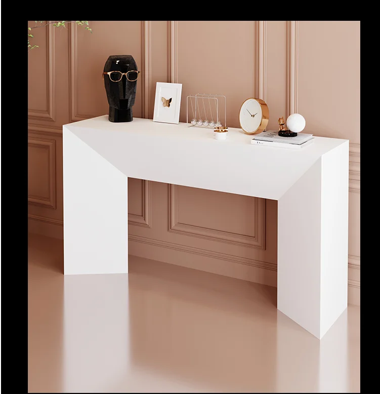Modern Minimalista Foyer Table, End View Table
