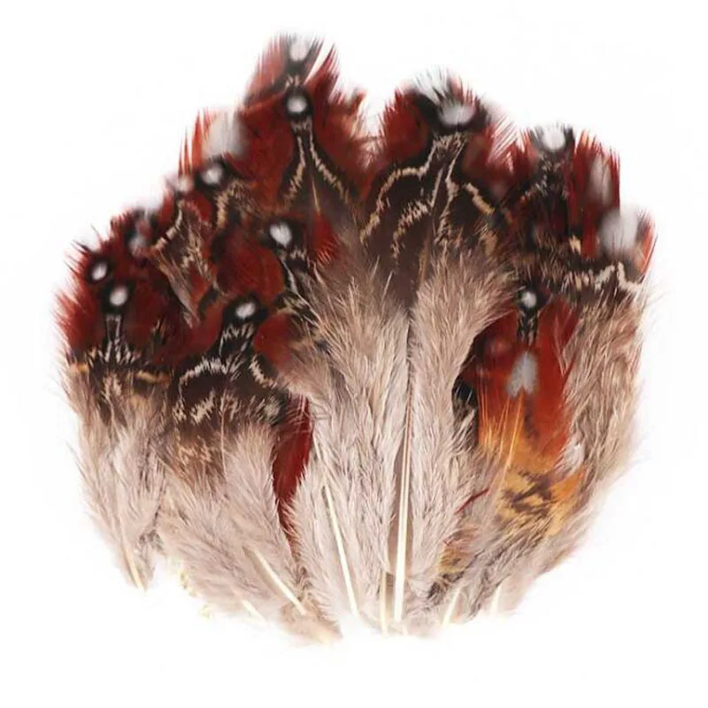 

Feathers Natural! 100Pcs/lot!5-7CM long Natural Tragopan Pheasant feathers brown craft feathers for Crafts&Costume
