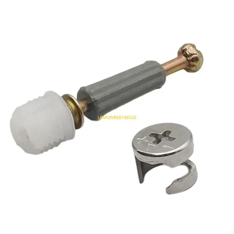 N58C 100Pcs Furniture Connecting Hardware Set Cams Screw Eccentric Wheel Nut Cams Lock Nut for Wardrobe Splicing Cabinet