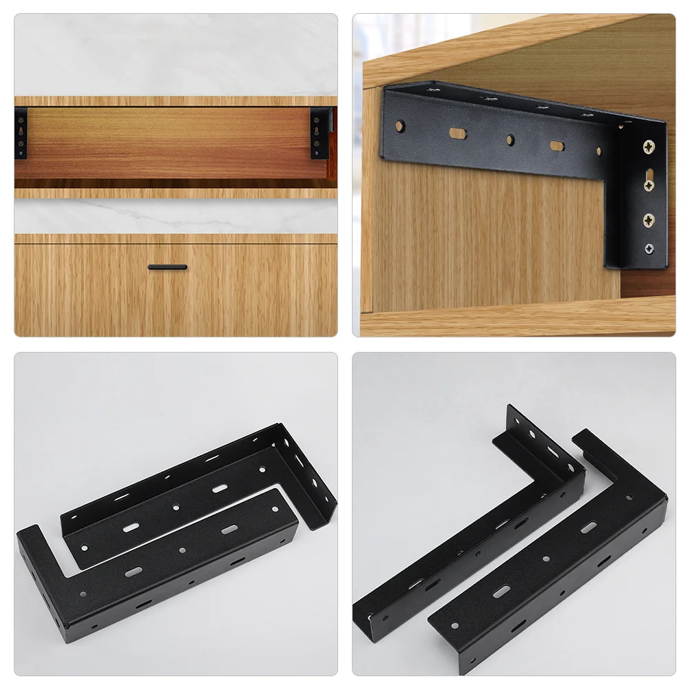 

2pcs Heavy Duty Wall Mount Cabinet Brackets Metal Cabinet Hanger For Kitchen Office Workshop Storage Organization Hardware