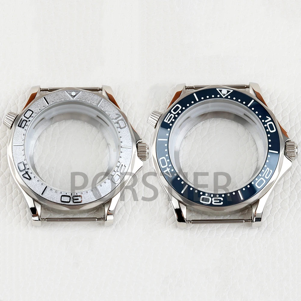 

Silver 41mm NH35 Watch Case Waterproof Solid 316L Stainless Steel for Seamaster NH35 NH36 Automatic Movement 31mm Dial