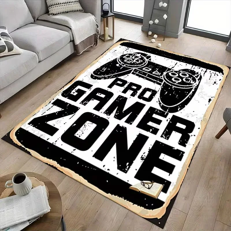 Boys Room Large Gaming Rug Man Cave 3D Game Carpet Controller Design Children's Crawling Play Floor Mat Home Bedroom Decor Rugs