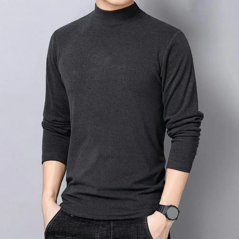 

Winter Half High Collar Thick Mens Sweaters Casual Turtle Neck Knitting Pullover Top Warm Slim Turtleneck Sweaters Pullover Men