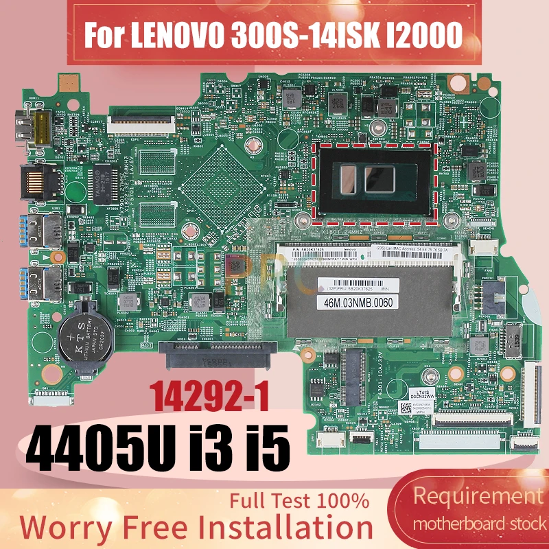 For LENOVO 300S-14ISK I2000 Laptop Motherboard 14292-1 4405U i3-6100U i5-6200U 5B20K36404 5B20K36387 Notebook Mainboard