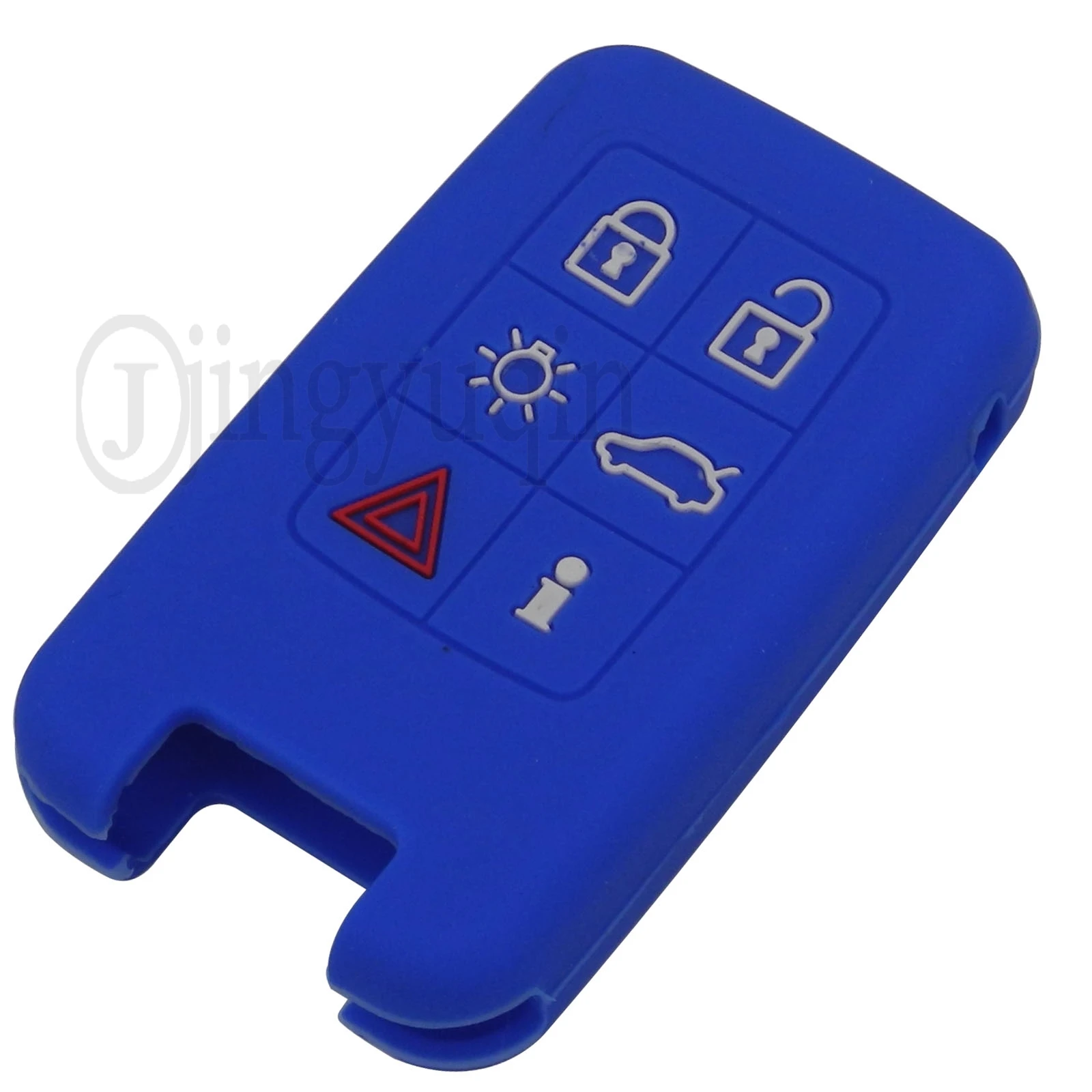 Jingyuqin 6 Tombol Silikon Case Kunci Mobil Smart Tanpa Kunci Remote Fob Melindungi Cover Untuk Volvo V40 S80 XC60 S60L V60 XC90 V70 S40