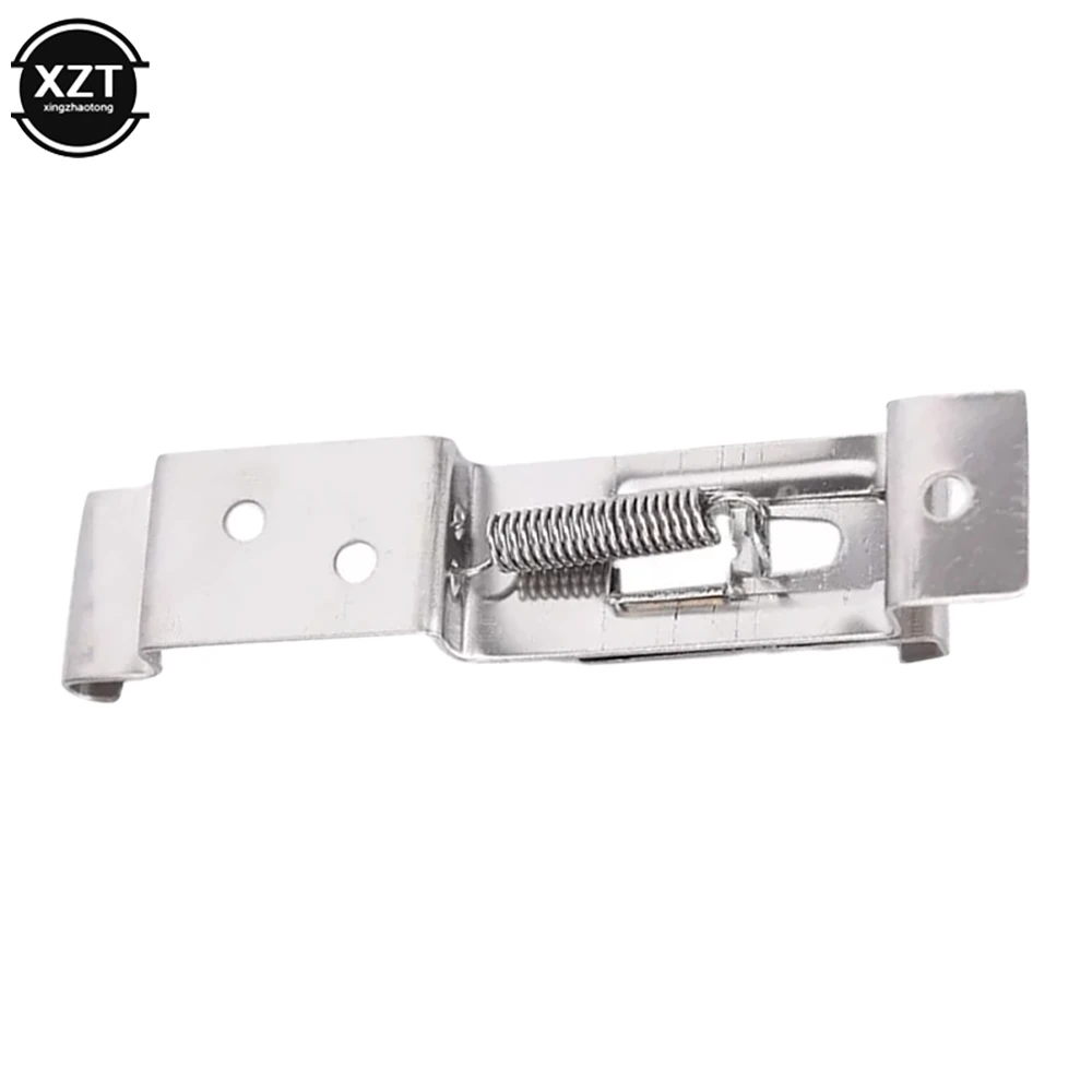 2 PCS Car License Plate Spring Loaded Stainless Steel Bracket Cars Frame Holder Clamps Trailer Number Plate Clips