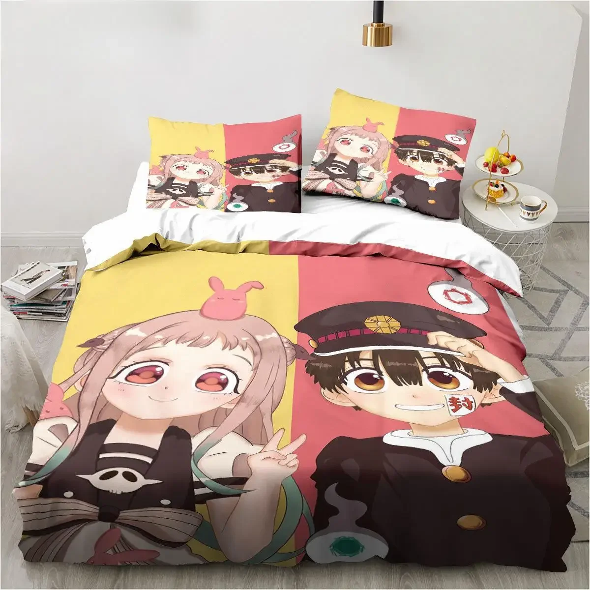 

Anime Toilet-Bound Hanako-kun 3D Printed 2/3pcs Bedding Set Duvet Covers Pillowcases Comforter Bedding Set Bedclothes Bed Linen