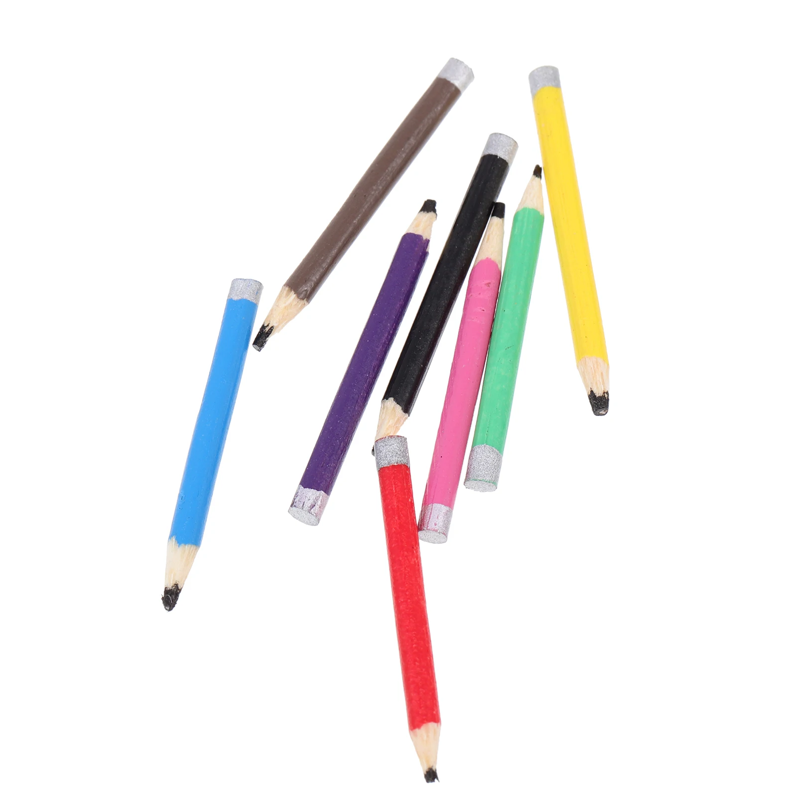 

8PCS Mini Colored Pencil Ornaments Decorative Small Pencils Tiny Home Toy Models Craft Supplies Educational Gifts Creativity