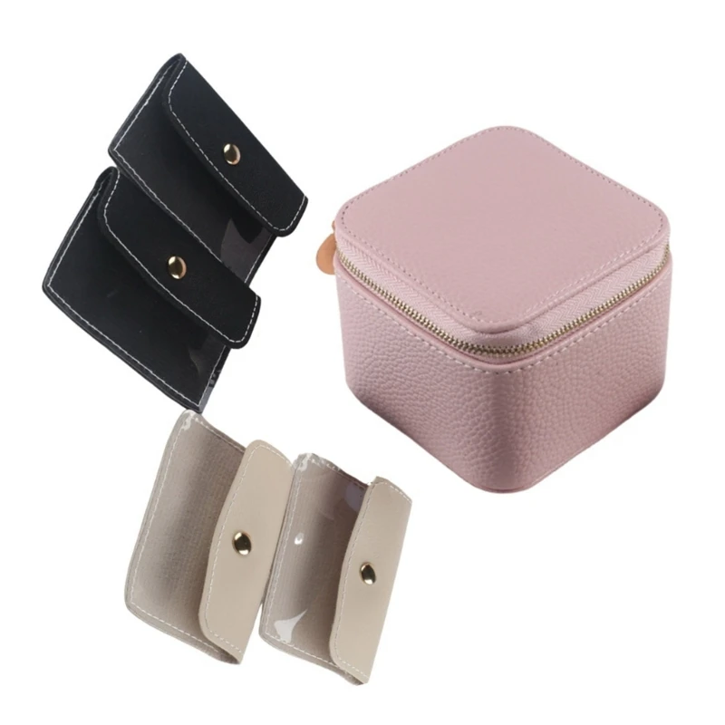 Portable Jewelry Holder with 4 Jewelry Bags Practical Jewelry Woman Present Suitable for Traveling Women