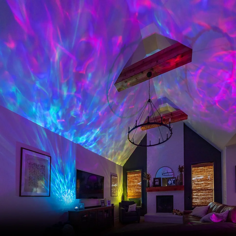Galaxy Night Light Projector Nebula Stars Night Lamp Ocean Water Ripple Projector Lamp Bluetooth Player with Remote Control for Bedroom, Game Room, Party, Birthday Gift Decoration