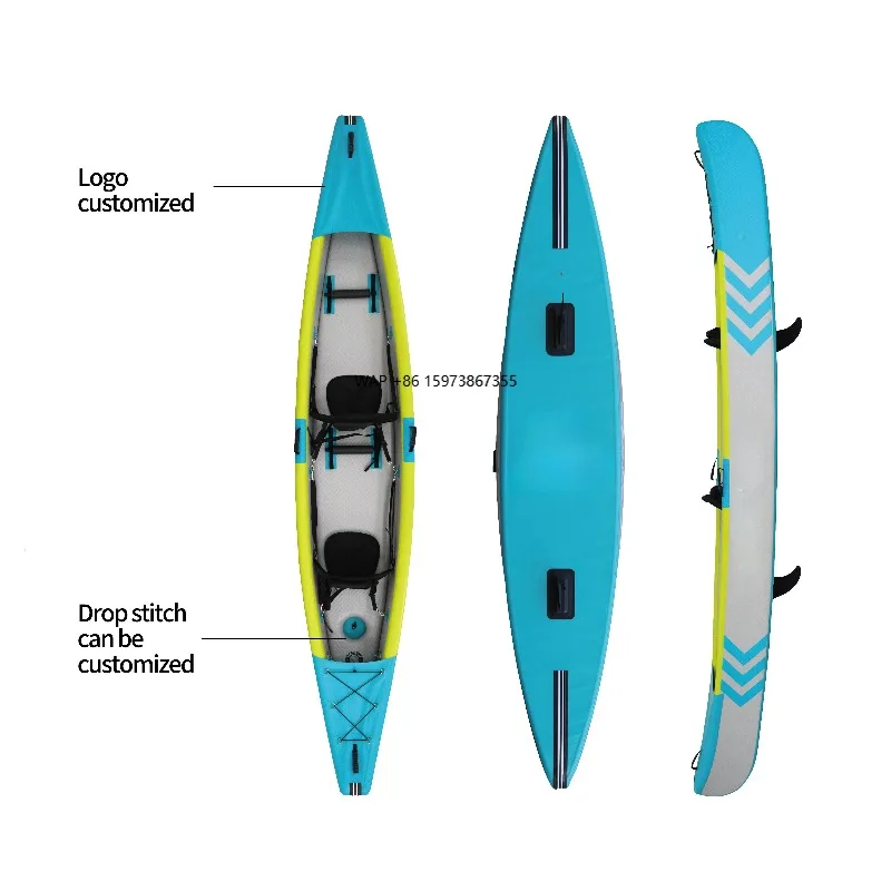 Factory Supply Customization Dropstitch Kayak 2 Person Fishing Kayak Inflatable Boat Canoes