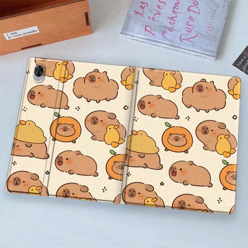 Luxurious Adorable Capybara Soft For Huawei Honor Pad 9 8 7 6 V9 V8 V7 X9 X8 X7 GT2 GT 3 5 10  Pro Inch Tablet Case