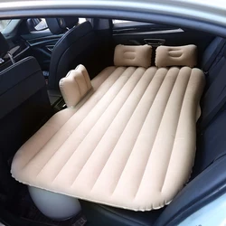 New Car Inflatable Bed Air Travel Mattress PVC and Flocking Car Inflatable Bed Adults Beige Black Gray for For Most Small car