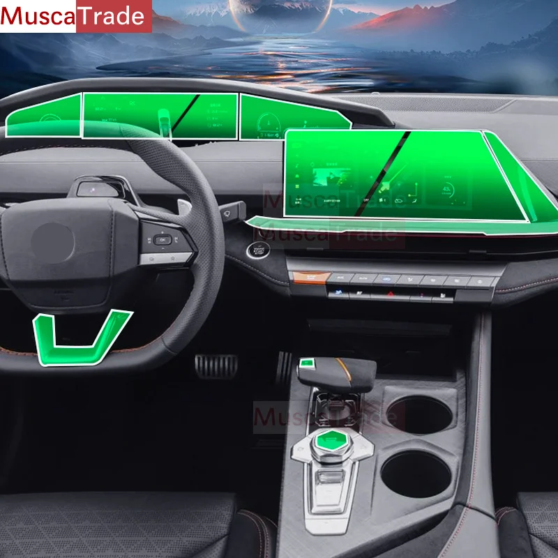 TPU for Changan UNIV UNI-V Transparent Protection Film Car Interior Sticker Central Control Gear Door Navigation Dashboard Panel